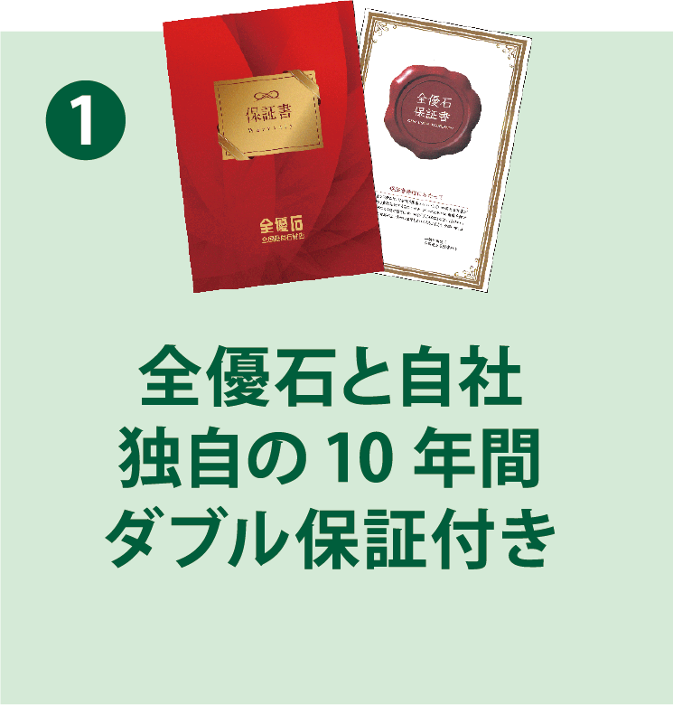 神奈川石材で建立したお墓には、全優石発行の【保証書】をお渡ししております